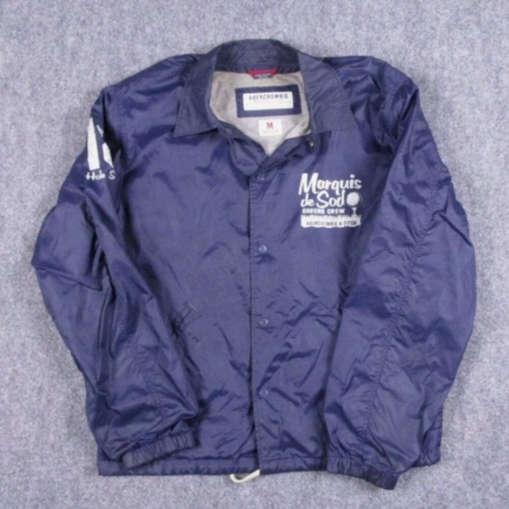Abercrombie & Fitch Men's Blue Marquis De Sod VTG Y2K Jacket